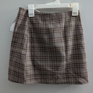 NWT Small Grace & Chili Plaid Mini Skirt with Inner Shorts Fall Preppy School